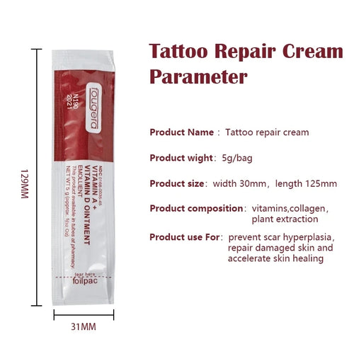 100Pcs Tattoo Aftercare Cream Fougera Vitamin Ointment Tattoo Care Supplies Recovery Cream Vitamin A&D Tattoo Repairing Cream